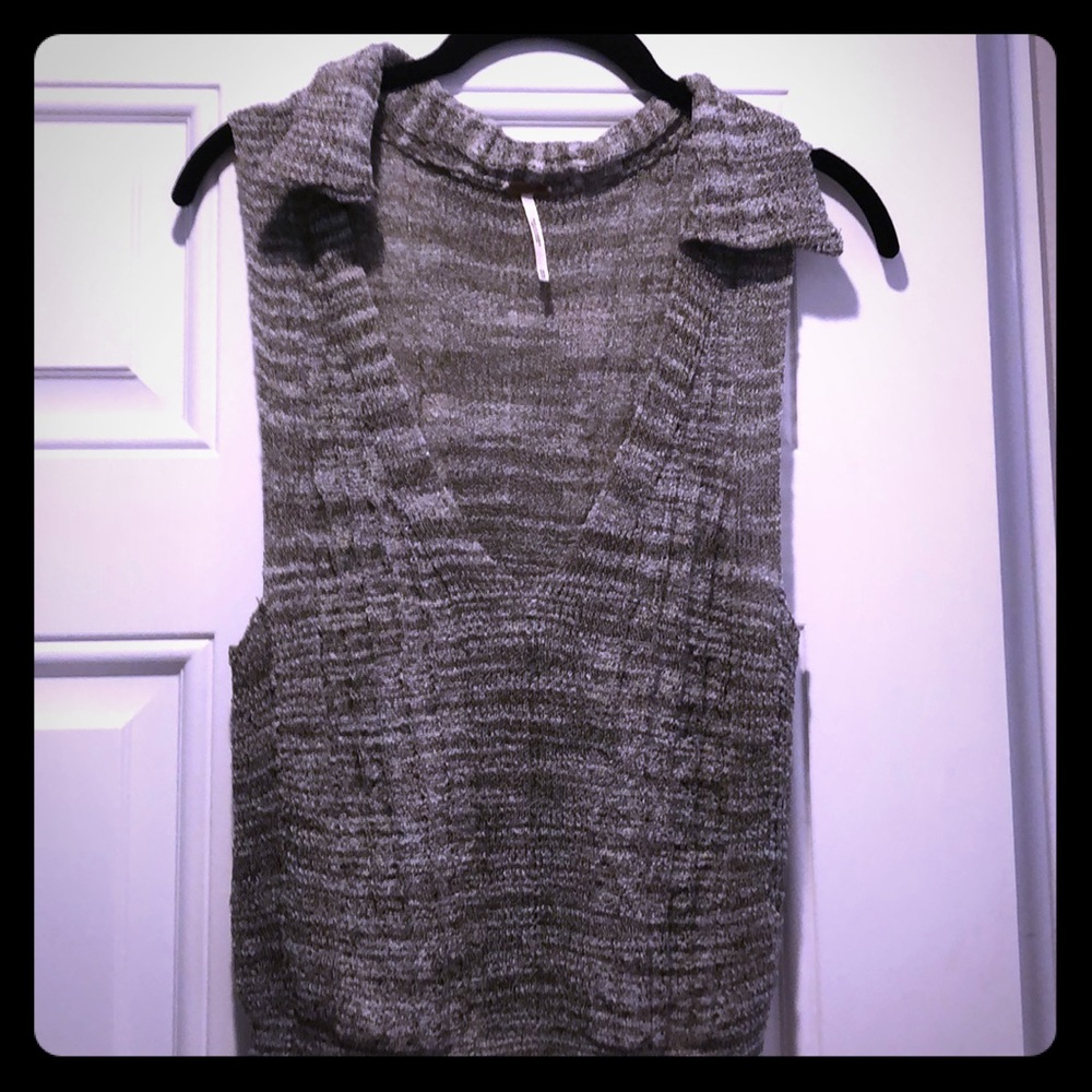 Free People tweed sleeveless sweater